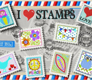 Stickdatei -  I love Stamps